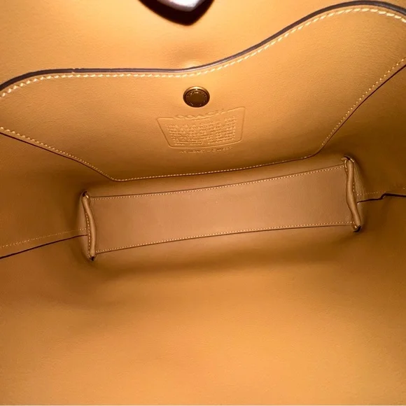 Coach Brooklyn 28 Shoulder Bag Suede Cedar Brown Leather NWOT - Picture 9 of 10